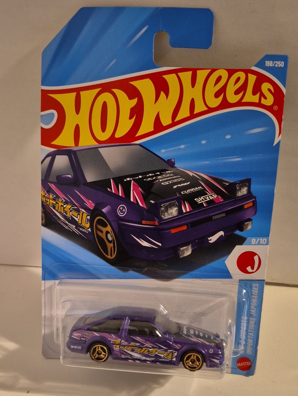 B20 Hot Wheels Toyota AE86 Sprinter Trueno white shipping protector